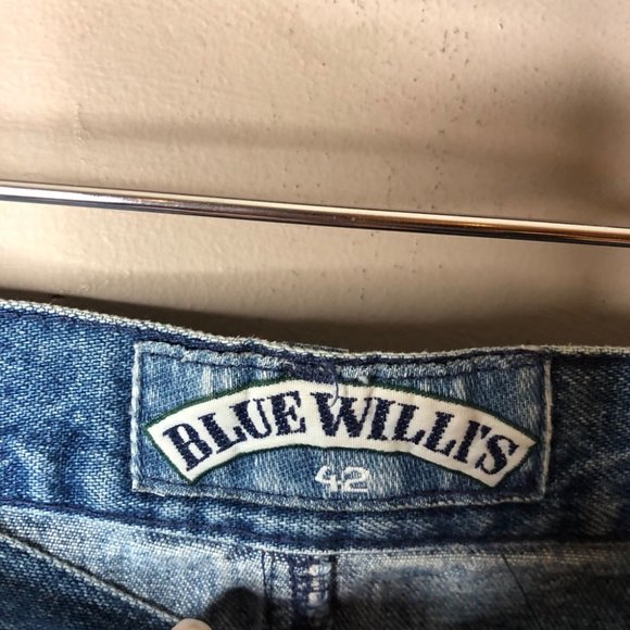 Blue Willis jean skirt long slit size 42 midi - Picture 5 of 8